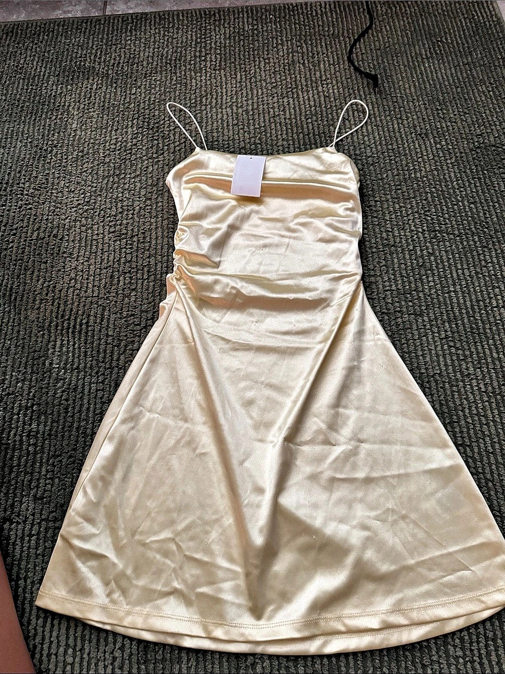 H&M Satin Slip Dress Mini Cream Like New
